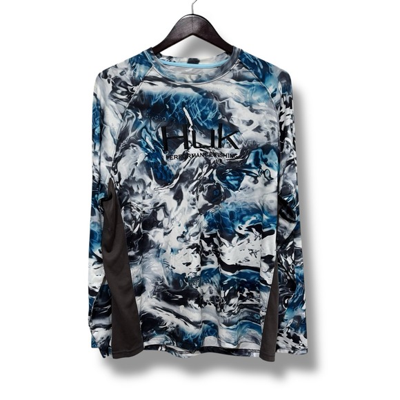 HUK Performance Men's Long Sleeve Shirt *Stained Size Large 24 x 30 - Picture 1 of 7